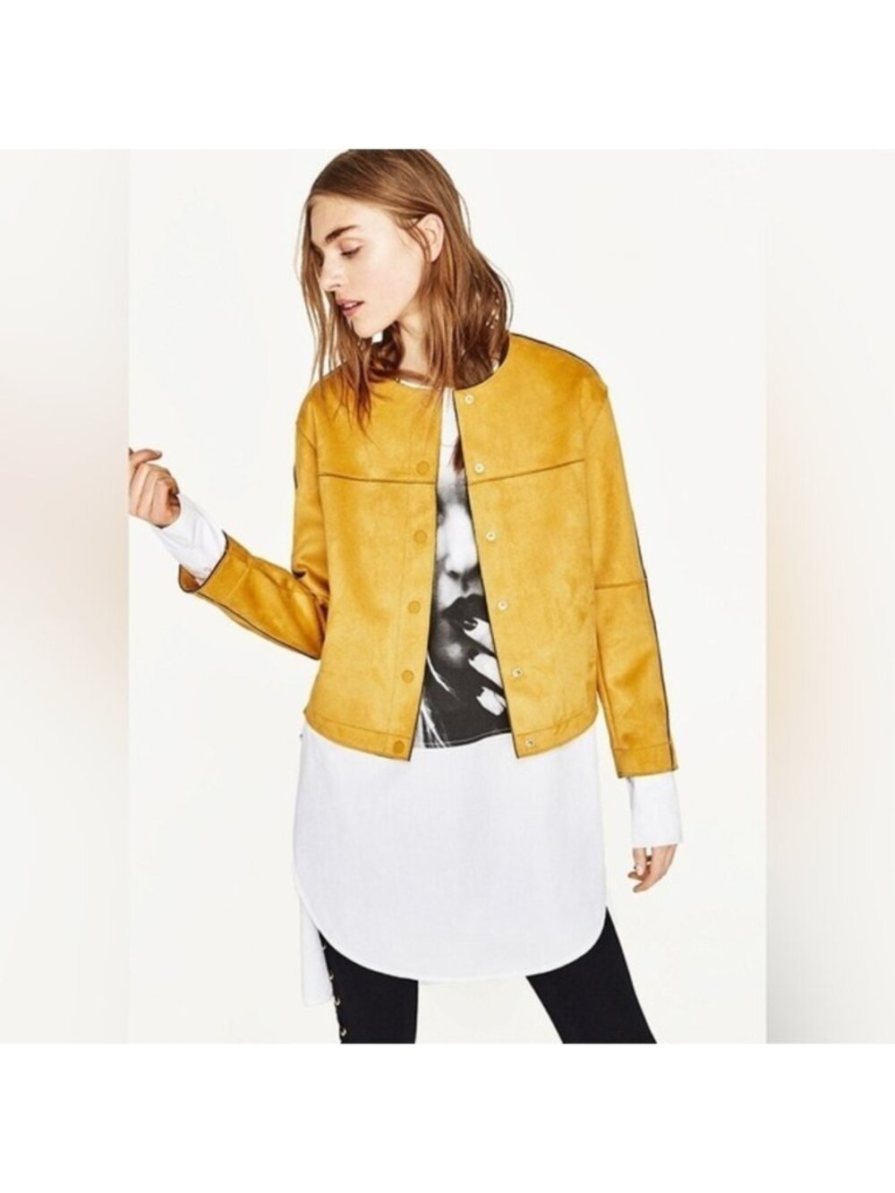 Zara Faux Suede Jacket